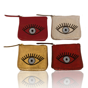 Leather Eye Coin Purse