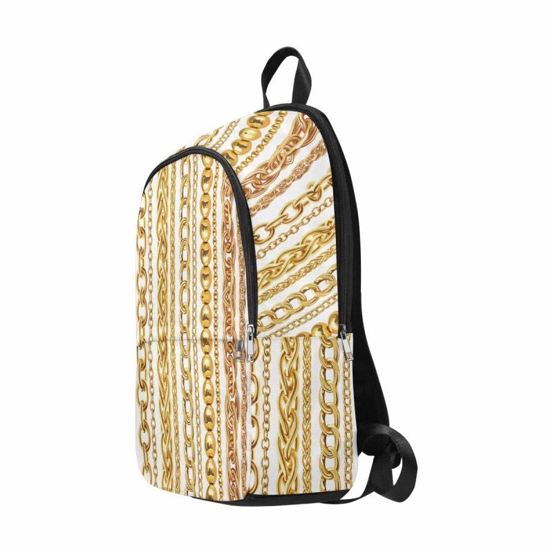 Gold Chain Backpack (White)