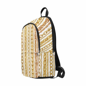 Gold Chain Backpack (White)