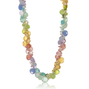 Pastel Classic Large Jellybean Necklace (Sterling Silver)