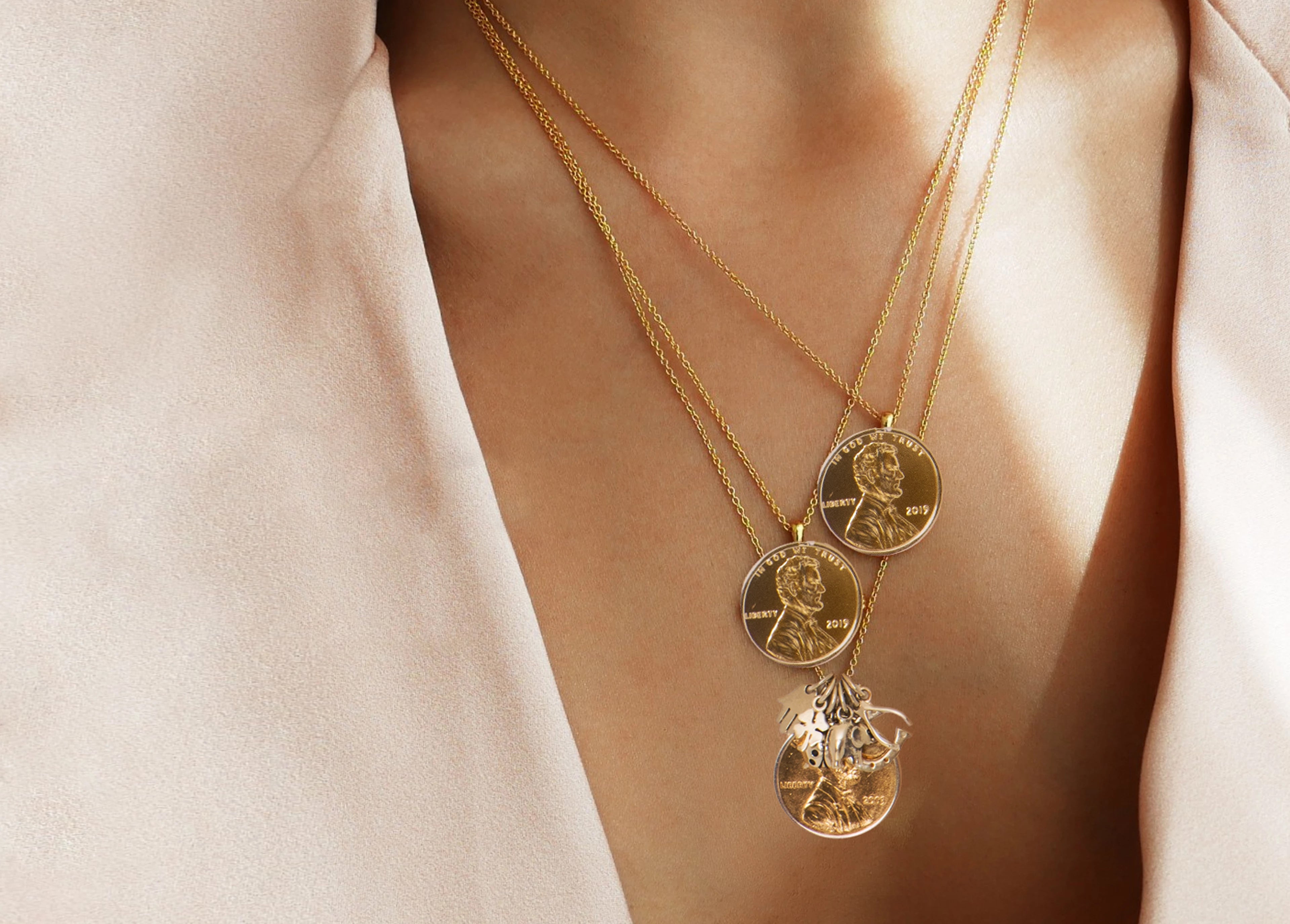 CUSTOMIZABLE “So Lucky” Necklace w/ 7 Good Luck Charms